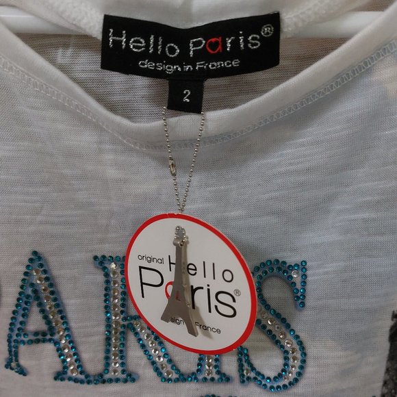 BNWT Hello Paris France Shirt - Picture 2 of 2